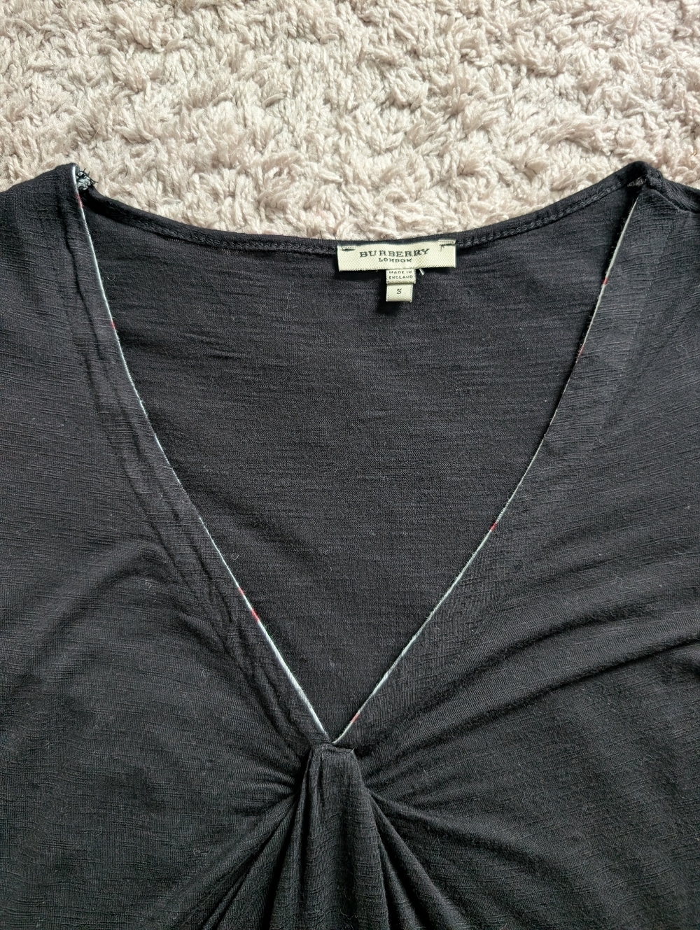 Vintage Burberry London Y2K Twist-Front Top - Picture 7 of 13